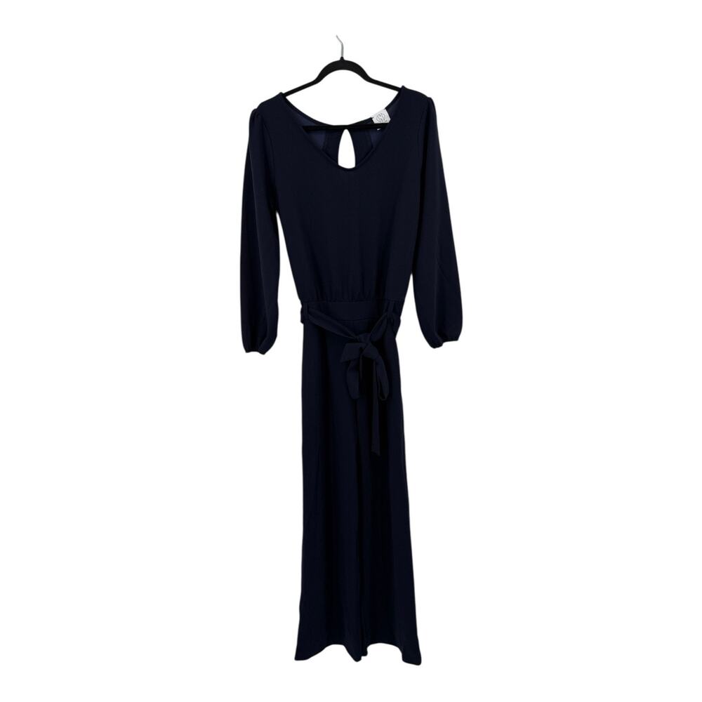 Nikki Lund Jumpsuit Aileen long sleeve blue size Medium M - Picture 2 of 9